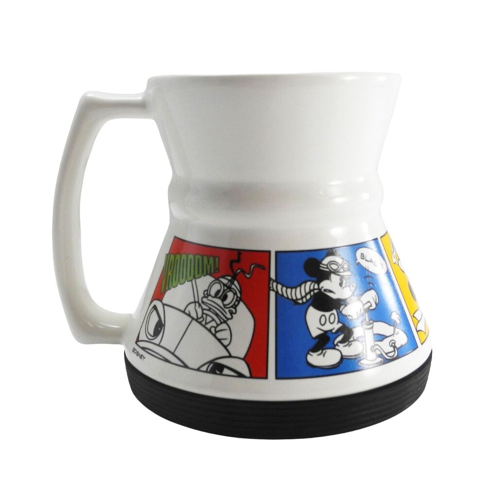 Vintage Disney Mad Dash Travel Master Ceramic No Spill Travel Mug Mickey Goofy